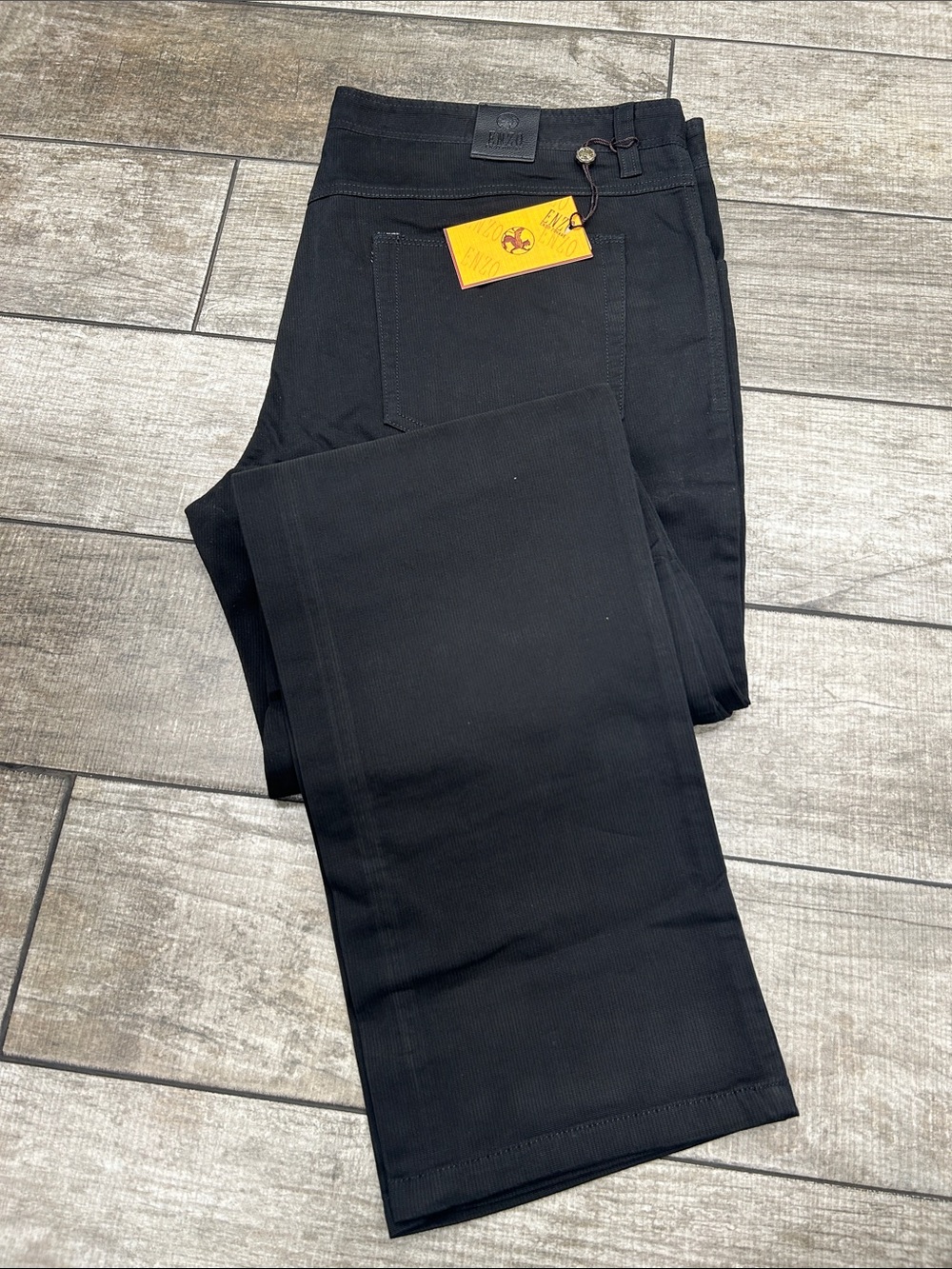 Enzo Tovare Black Men’s Jeans Soft Fabric - Classic Straight Fit NWT